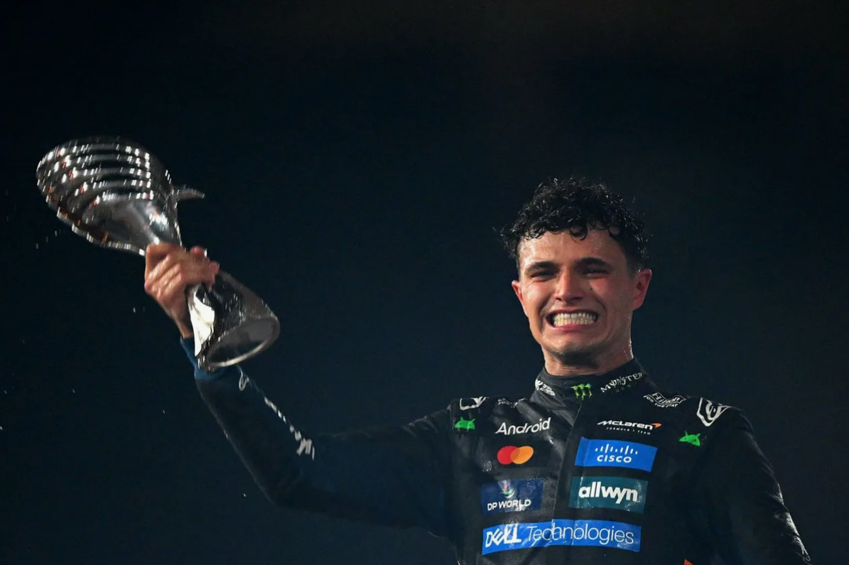 Lando Norris, Formula 1 yarışında McLaren marka otomobilini kullanırken