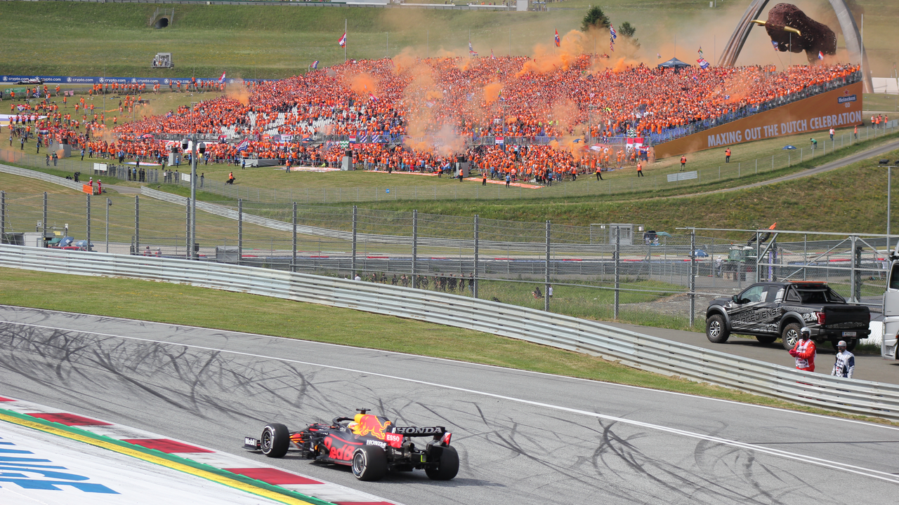 F1-bil på banen på Red Bull Ring