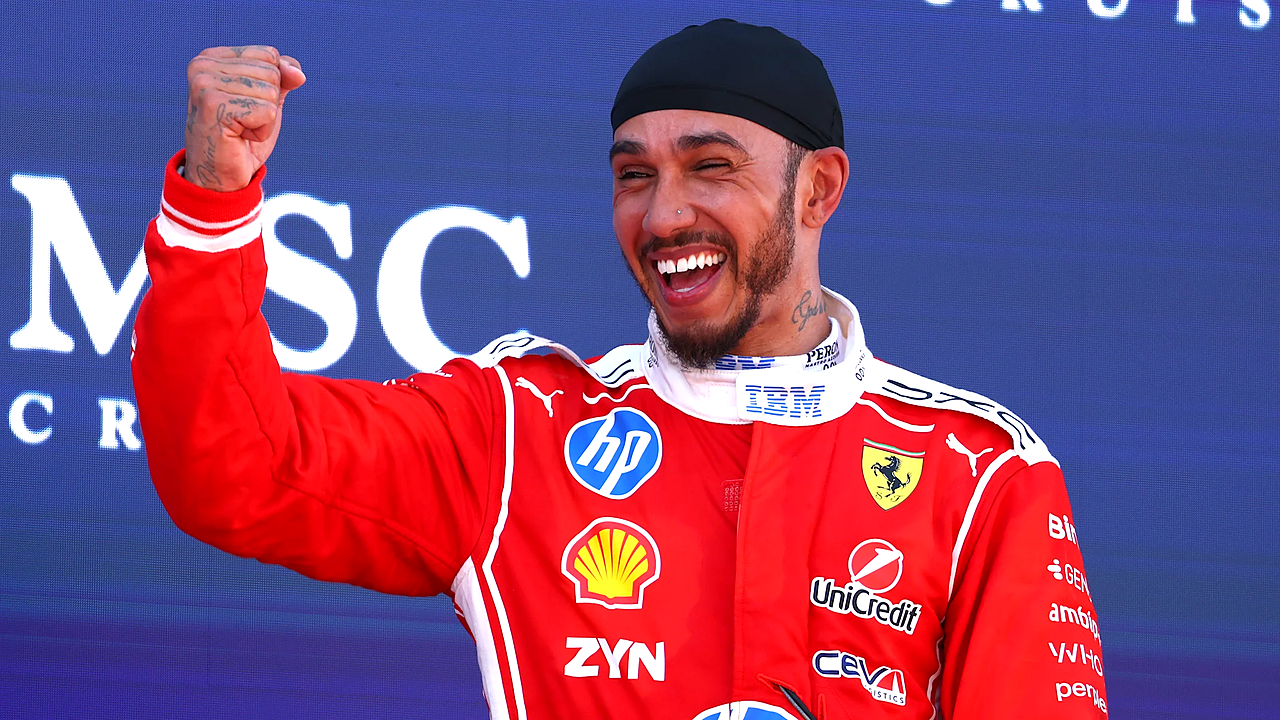 Hamilton qualifie la victoire de Ferrari d'autre chose après que Barcelone est devenue émotionnelle image éditoriale 1