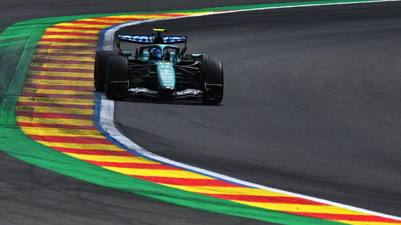 Aston Martin-bilen på Spa-Francorchamps-banen