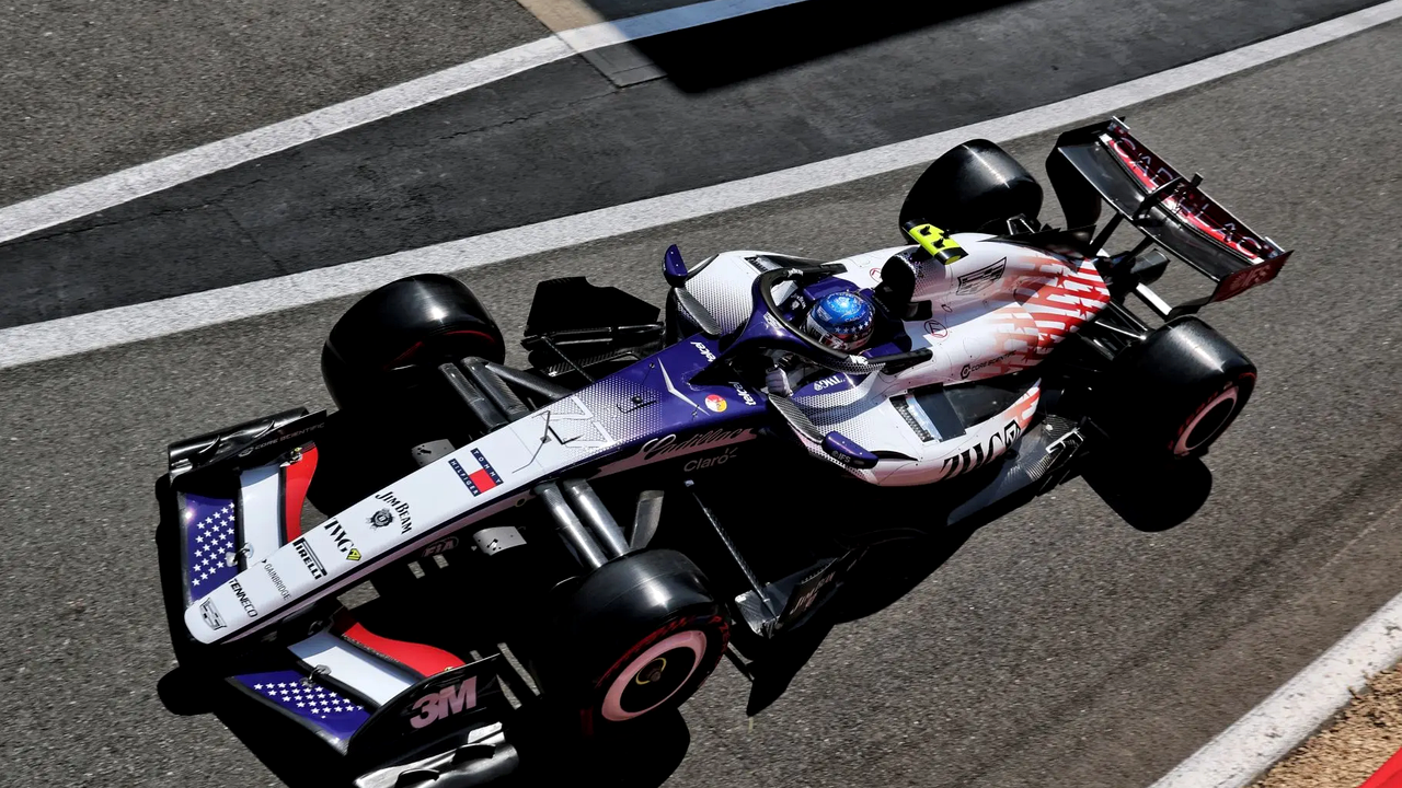 Formel-1-Auto im Cadillac-Stil als Silverstone-Referenz