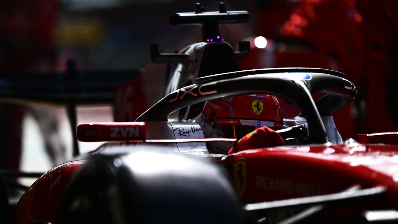 Charles Leclerc driving the Ferrari SF-26 at Silverstone
