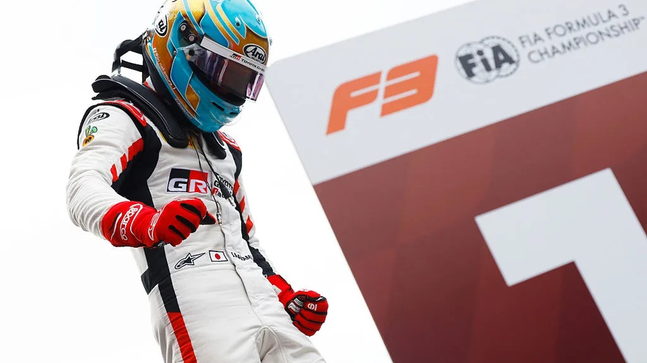 Jin Nakamura festeggia la sua prima vittoria in Formula 3.