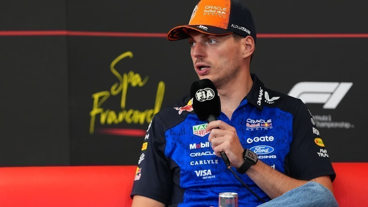 Max Verstappen puhuu Belgian Grand Prix -viikonlopun aikana.