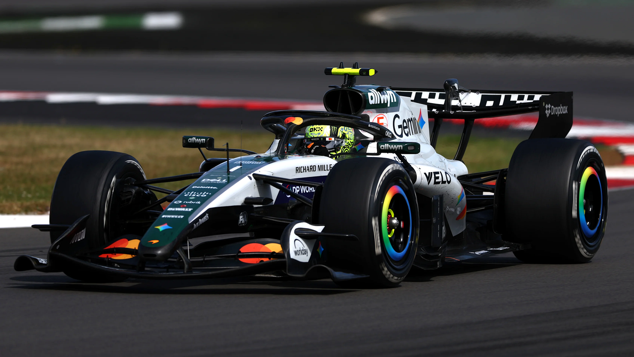 Lando Norris driving the McLaren MCL40 during the British Grand Prix weekend